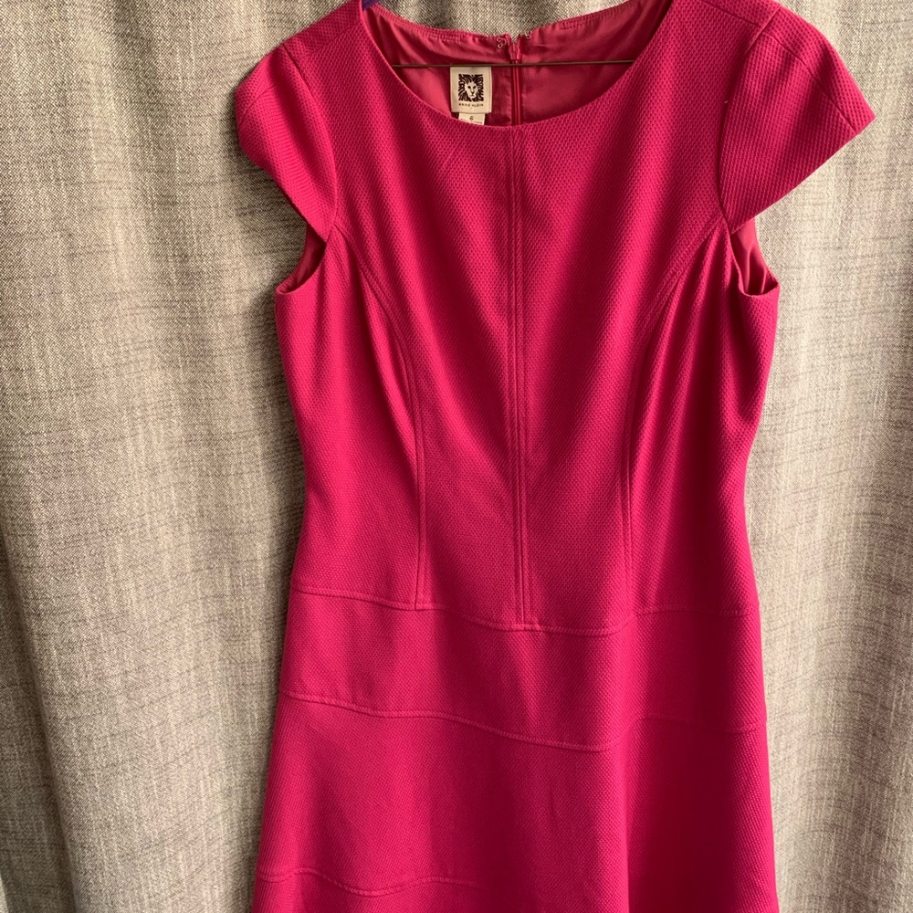 Anne Klein pink cotton style lined dress